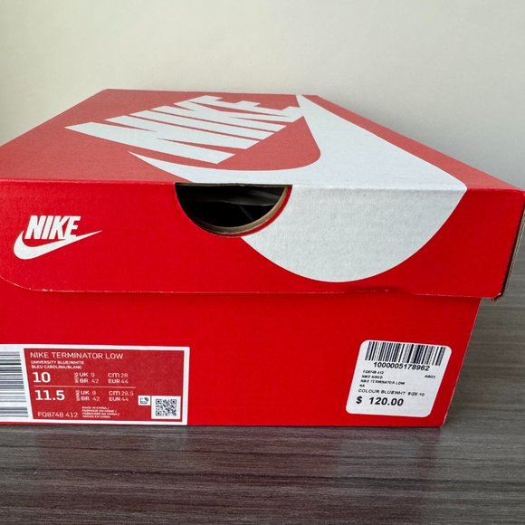 Nike Terminator Low Shoes White/University Blue Fq8748-412 - Picture 14 of 16